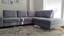 Aranżacja: Narożnik Flavio Slim jasnoszary z funkcją spania 255x214cm prawy