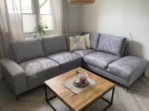 Aranżacja: Narożnik Flavio Slim jasnoszary z funkcją spania 255x214cm prawy