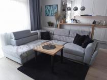 Aranżacja: Narożnik Kairos szary z funkcją spania lewostronny 265x197 cm