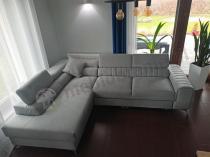 Aranżacja: Narożnik Laurence 275x205 cm w stylu glamour lewostronny Monolith 84