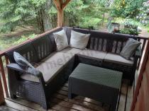 Aranżacja: Narożnik ogrodowy Relax Set brązowy