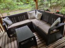 Aranżacja: Narożnik ogrodowy Relax Set brązowy