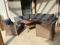 Aranżacja: Narożnik ogrodowy technorattan 207x207cm z wysokim stołem Novici - Brown