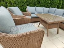 Aranżacja: Narożnik ogrodowy technorattan 207x207cm z wysokim stołem Novici - Brown