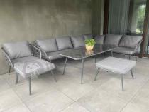Aranżacja: Narożnik ogrodowy z plecionką rope Torgiano Corner XL - Grey