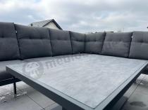 Aranżacja: Narożnik ogrodowy z regulowanymi fotelami i podnoszonym stołem Tavaro Corner Plus Antracite