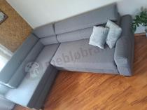 Aranżacja: Narożnik rogówka do salonu z funkcją spania Livio 249x184 cm Evolution 17 dark grey lewy