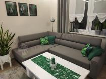 Aranżacja: Narożnik rogówka do salonu z funkcją spania Livio 249x184 cm Evolution 17 dark grey lewy