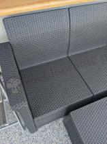 Aranżacja: Narożnik tarasowy ze stolikiem skrzynią Rellbo grafitowy