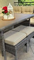 Aranżacja: Narożnik technorattan 8 miejsc ze stołem polywood Perata Corner Brown Polywood