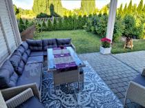 Aranżacja: Narożnik technorattan ze stołem 120x70cm i fotelami Perata Corner Plus Light Grey