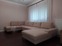 Aranżacja: Narożnik welurowy w kształcie U beżowy Flavio U 367x214cm lewy