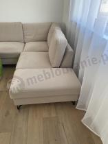 Aranżacja: Narożnik welurowy w kształcie U beżowy Flavio U 367x214cm prawy