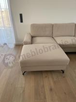 Aranżacja: Narożnik welurowy w kształcie U beżowy Flavio U 367x214cm prawy