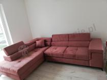 Aranżacja: Narożnik z funkcją spania pudrowy róż lewostronny Eridano 275x202 cm
