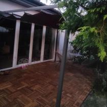 Aranżacja: Nowoczesna antracytowa pergola tarasowa 3x4 - Niro Grey