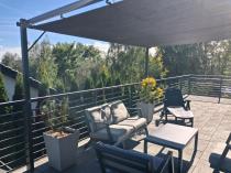 Aranżacja: Nowoczesna antracytowa pergola tarasowa 3x4 - Niro Grey