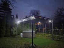 Aranżacja: Nowoczesna antracytowa pergola tarasowa 3x4 - Niro Grey