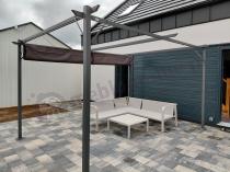 Aranżacja: Nowoczesna antracytowa pergola tarasowa 3x4 - Niro Grey