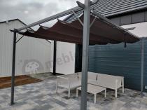 Aranżacja: Nowoczesna antracytowa pergola tarasowa 3x4 - Niro Grey
