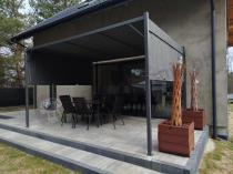 Aranżacja: Nowoczesna pergola na taras Horn 3x4 - Grafit