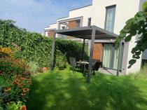 Aranżacja: Nowoczesna pergola tarasowa 3x3m z lamelami Lufel - Antracyt