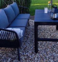 Aranżacja: Nowoczesna sofa na taras trzyosobowa 182cm rope style - Dark Grey Postigo