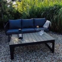 Aranżacja: Nowoczesna sofa na taras trzyosobowa 182cm rope style - Dark Grey Postigo