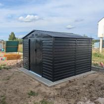 Aranżacja: Nowoczesna szopa ogrodowa antracyt Agger 277x255cm (6,5m2)