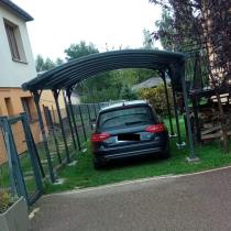 Aranżacja: Nowoczesna wiata garażowa samochodowa 3x5,8m Axel - Grey