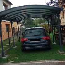 Aranżacja: Nowoczesna wiata garażowa samochodowa 3x5,8m Axel - Grey