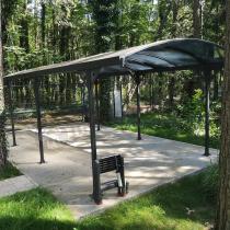 Aranżacja: Nowoczesna wiata garażowa samochodowa 3x5,8m Axel - Grey