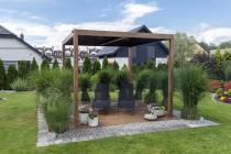 Aranżacja: Nowoczesna wolnostojąca pergola tarasowa 3x3 Lufel - Woodlook