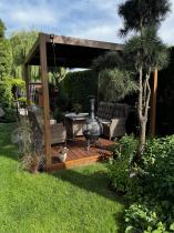 Aranżacja: Nowoczesna wolnostojąca pergola tarasowa 3x3 Lufel - Woodlook