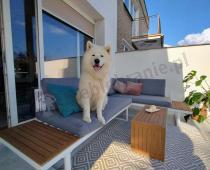 Aranżacja: Nowoczesne meble na taras - narożnik modułowy ze stolikiem - Vernon - White