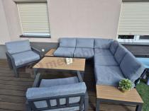 Aranżacja: Nowoczesne meble na taras - narożnik z fotelami - Calamba Corner - Grey