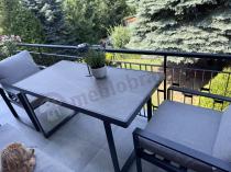 Aranżacja: Nowoczesne meble na taras - zestaw z sofą i fotelami 5 osób - Panaon Dining Elite Light Grey