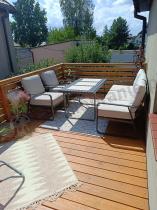 Aranżacja: Nowoczesne meble tarasowe - komplet z sofą i fotelami Ater Dining - Beige