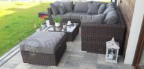Aranżacja: Nowoczesne meble z technorattanu LIGURITO IX Brown Elite & Grey