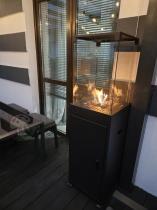 Aranżacja: Nowoczesny gazowy ogrzewacz ogrodowy kolumnowy w stylu loft Magmo - Black