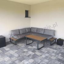 Aranżacja: Nowoczesny narożnik na taras - Panaon Corner 220x220 - Grey Teak