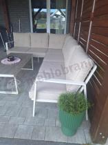 Aranżacja: Nowoczesny narożnik ogrodowy Elke Corner - White