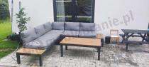 Aranżacja: Nowoczesny narożnik tarasowy 222x222cm Calamba Corner - Grey
