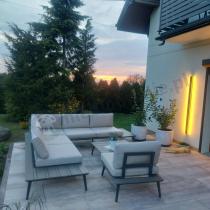 Aranżacja: Nowoczesny narożnik tarasowy z aluminium 269x269cm Foreiro BG