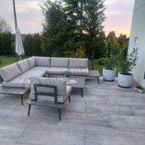 Aranżacja: Nowoczesny narożnik tarasowy z aluminium 269x269cm Foreiro BG