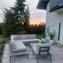 Aranżacja: Nowoczesny narożnik tarasowy z aluminium 269x269cm Foreiro BG