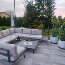 Aranżacja: Nowoczesny narożnik tarasowy z aluminium 269x269cm Foreiro BG