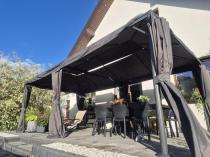 Aranżacja: Nowoczesny pawilon ogrodowy 3x6 aluminiowy Okapi Szary