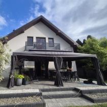 Aranżacja: Nowoczesny pawilon ogrodowy 3x6 aluminiowy Okapi Szary