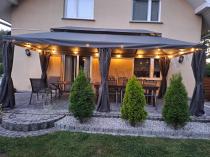 Aranżacja: Nowoczesny pawilon ogrodowy 3x6 aluminiowy Okapi Szary